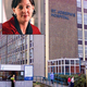 The hospital to which Gayle Wenzel (inset) was admitted Monday after becoming hysterical.